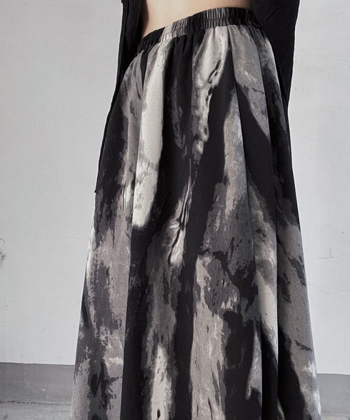 Blurred Print Skirt